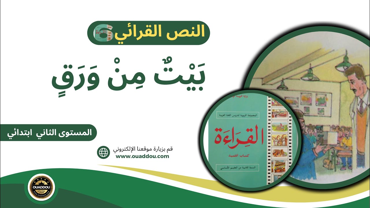 غلاف فيديو نص قرائي من الجيل الذهبي : بَيْتٌ مِنْ وَرَقٍ