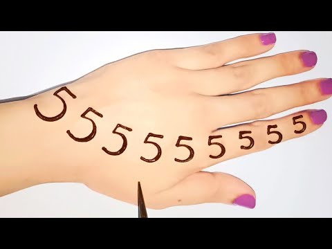 5 Beautiful Number mehndi designs for hands || Easy Simple mehandi design || Stylish Mehendi designs