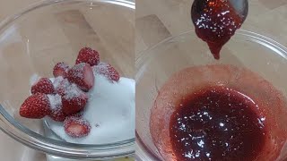 電子レンジで簡単イチゴジャムを作る