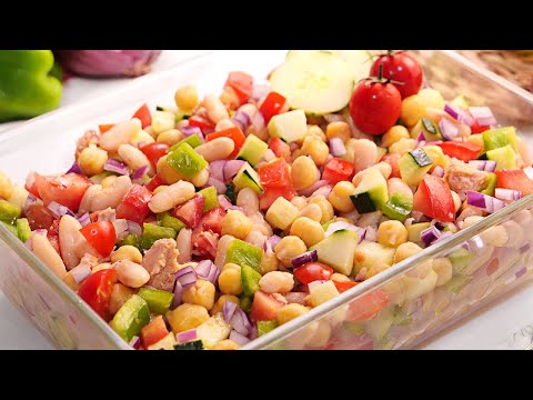 Ensalada de Garbanzos muy Rápida, Fácil y Fresquita