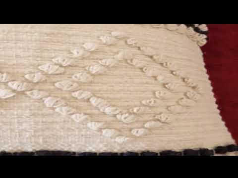 Black embroidery woven handloom cushion cover, size: 20 x 20...
