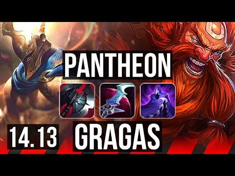 PANTHEON vs GRAGAS (TOP) | 11 solo kills, 62k DMG, Legendary, 26/5/10 | TR Diamond | 14.13