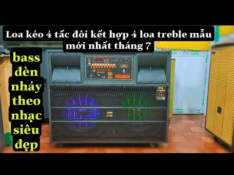 Demo ✓ Loa kéo PL 7120 tủ nằm 4 tấc đôi kết hợp 4 loa treble họng Array ✓ Zalo : 0932.642.382