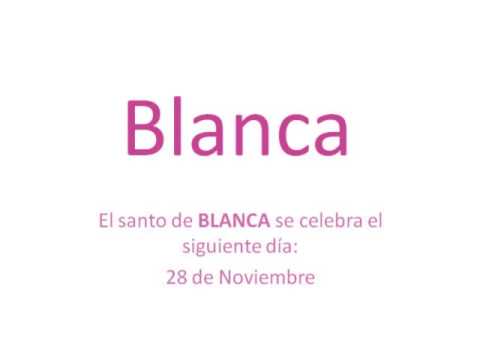 Significado de Blanca