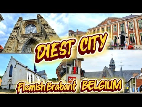 Beautiful city of Diest with Grand Square & churches in Flemish Brabant, Belgium. (July 2025)