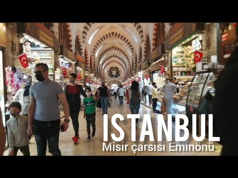 🇹🇷 Excursão a pé em Istambul Eminönü Misir Çarsisi 2021 [Viagem Turquia]