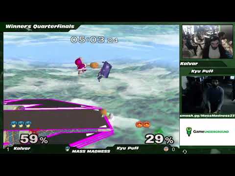 Mass Madness 23 SSBM - Kalvar (Marth) vs. Kyu Puff (Ice Climbers) - Melee WQF