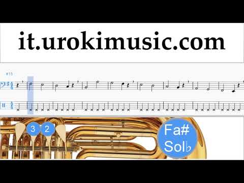 Corso di Tuba The Pink Panther - Theme Song Tablature Tab Parte#1 Esercita um-i276