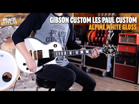 Gibson Custom Les Paul Custom w/Ebony Fingerboard Gloss | Alpine White image 12