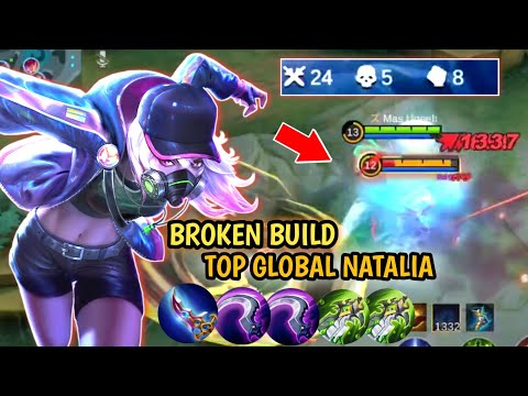 NEW BROKEN BUILD TOP GLOBAL NATALIA 2023 WILL MAKE YOU A BEAST || Best Build Natalia Mobile Legends