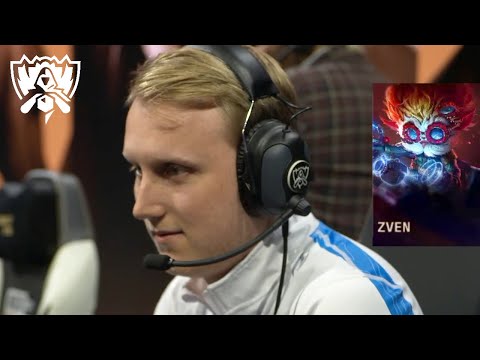 C9 Zven Locks in Heimerdinger Support | Worlds 2022 | League of Legends Esports Moments