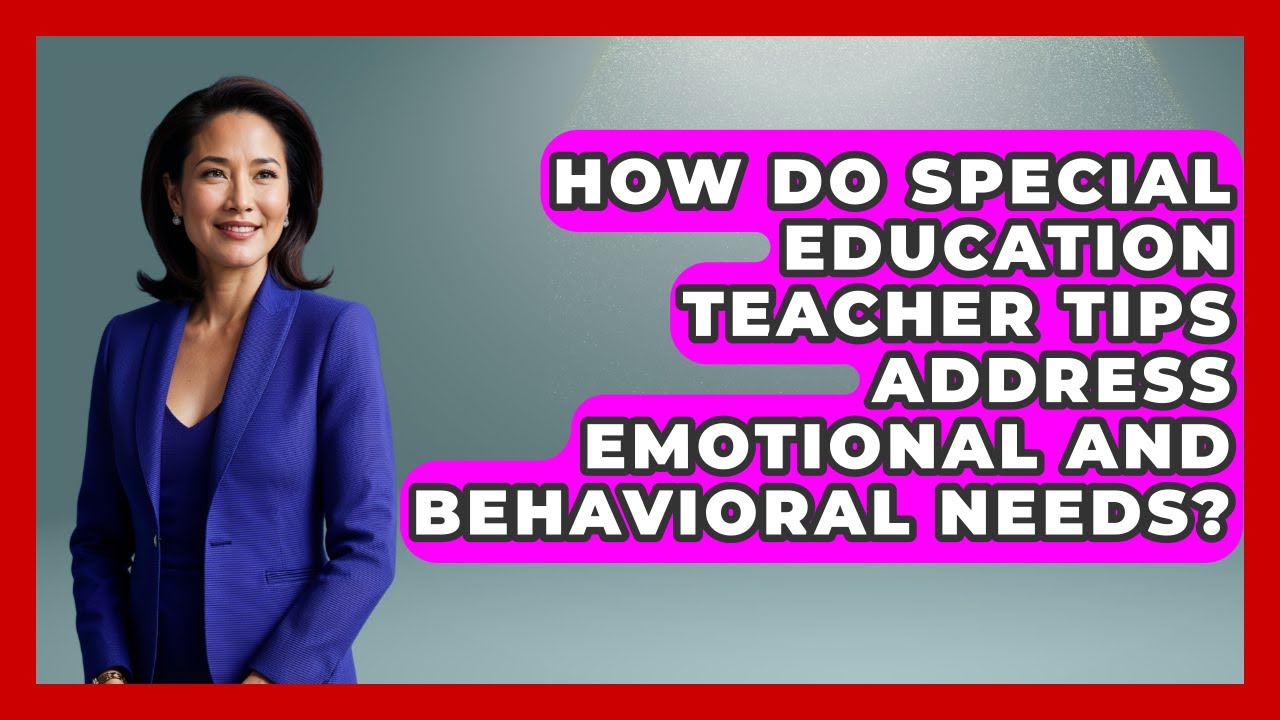 How Do Special Education Teacher Tips Address Emotional and Behavioral Needs?