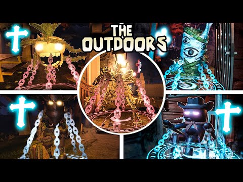 ALL CRUCIFIX Uses in OUTDOORS + FLOOR 1 & 2 | Terrifying New Monster Jumpscares  (Roblox)