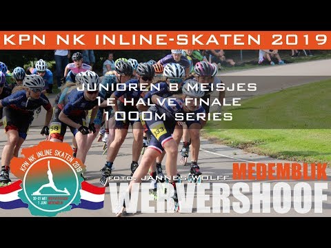 Junioren B Meisjes 1e Halve Finale 1000m Series KPN NK Inline Skaten Wervershoof Medemblik 2019