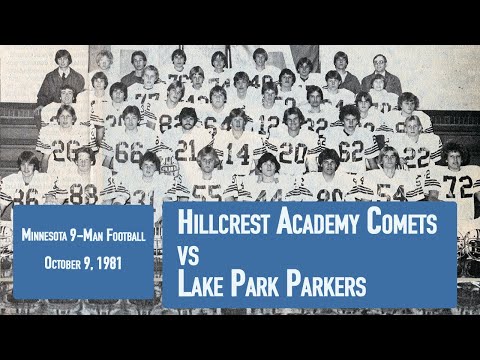 1981 Hillcrest vs Lake Park Football. October 9, 1981