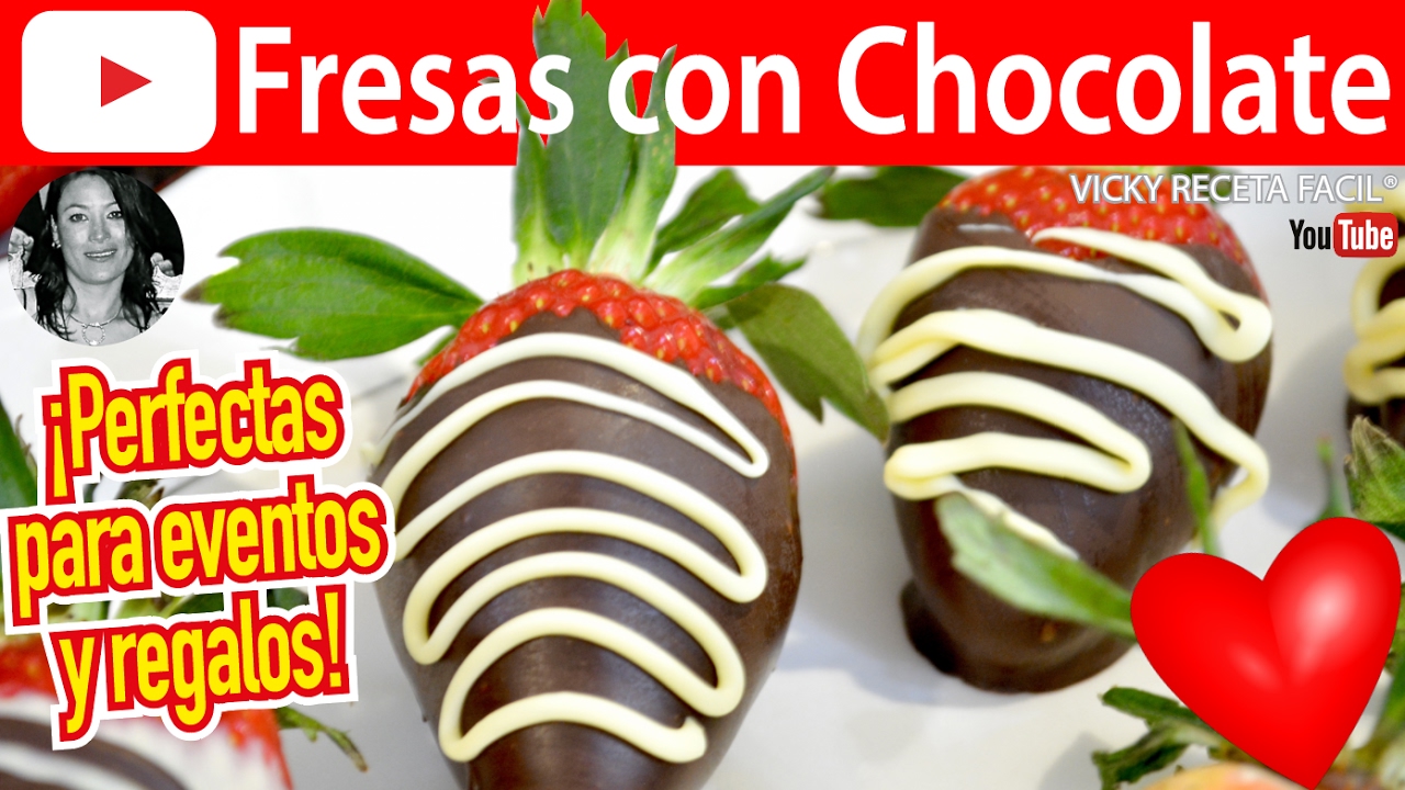 CÓMO HACER FRESAS CON CHOCOLATE | Vicky Receta Facil