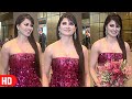 Urvashi Rautela Turned Up The Heat In Red Off Shoulder Thigh Short Outfit At Airport