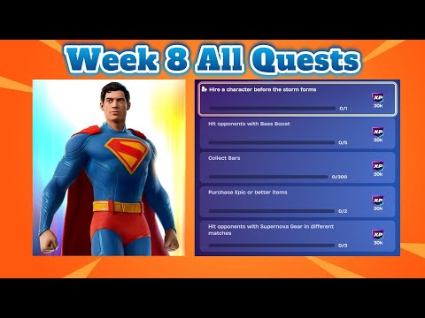 Complete Week 8 Weekly Quests - ALL Stages! #fortnite