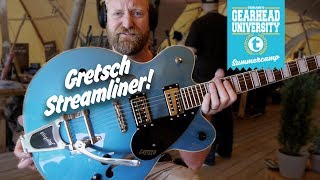 Video thumbnail for GRETSCH G2622 STREAMLINER - It's blue and jazzy! soft like a kitten with a looooooong spring. #tgu19 by 60 Cycle Hum
