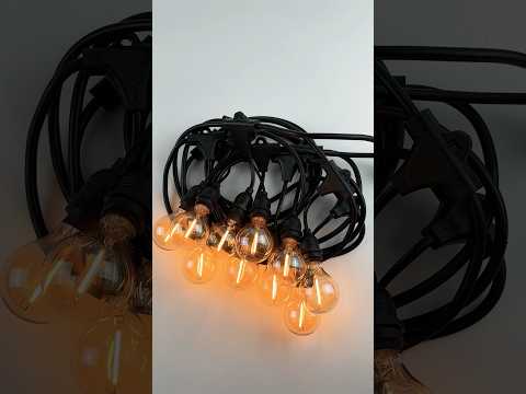 Вулична ретро гірлянда Дроп Лайт Е14 (5,5 метрів) M19 IP44 вологозахищена з LED лампами G45 GOLD 1W 2200K (+2 запасні) Premium