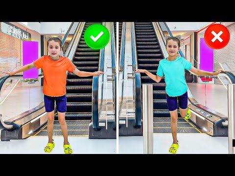Ruby and Bonnie Learn Escalator Rules – Mall Safety for Kids