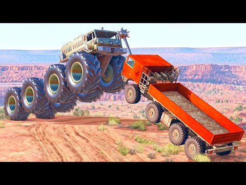 Episode 2 - Battle of the Monsters - Heavy 8X8 Monster Truck VS Mace Truck Team in BeamNG.drive