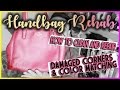 14 COACH BAG REHAB HOW TO CLEAN AND REPAIR DAMAGED CORNERS COLOR MATCHING