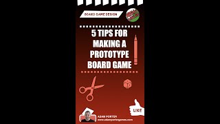 5 Tips for making a Prototype Boardgame #shorts
