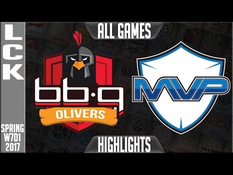 bbq Olivers vs MVP Highlights All Games - LCK Week 7 Day 1 Spring 2017 BBQ vs MVP All Games