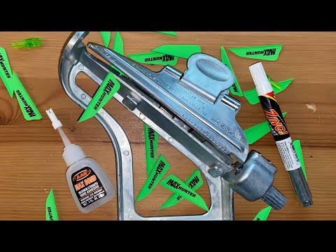 How to fletch an arrow with the BITZENBURGER JIG!!