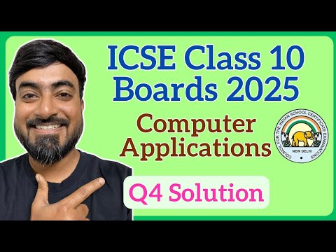 ICSE Class X Computer Applications 2025 Board Video Solutions | CodeWithBK