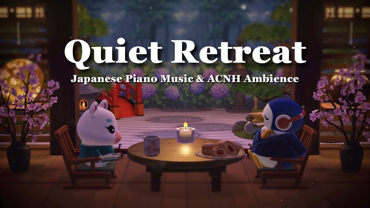 【あつ森BGM】日本庭園を眺めながら過ごす静かなひととき🍵🌿やさしいピアノで落ち着く時間🫧／作業用・勉強用・集中／睡眠用