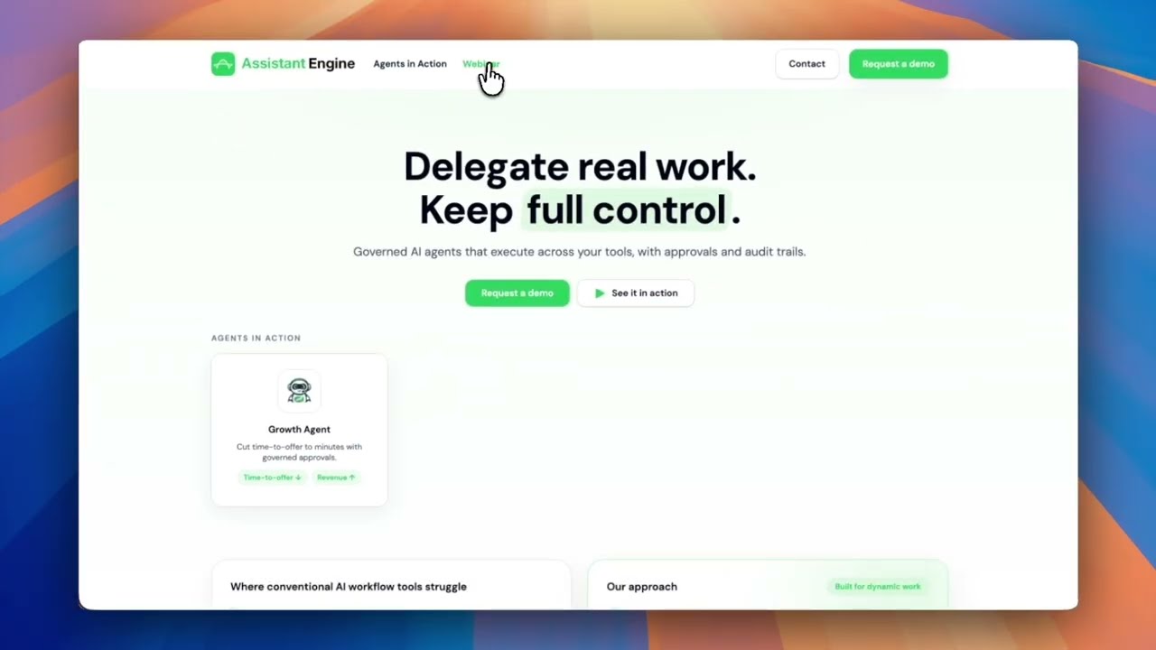 Request a webinar landing page and receive a clarification checklist thumbnail