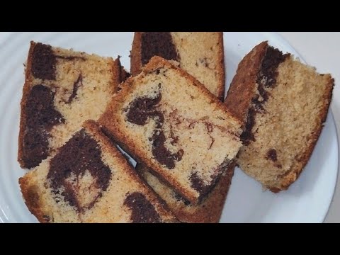 Soft & Fluffy Marble Cake | Easy Vanilla and Chocolate Cake
