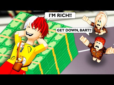 ROBLOX Brookhaven 🏡RP - FUNNY MOMENTS: Bart Has a Rich Family But Unhappy Life