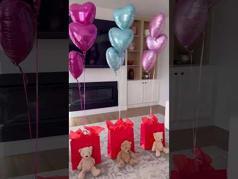 Their reactions🥹💗❤️ #mom #valentinesday #toddlermom #toddlerlife #triplets #momlife #fyp #trending