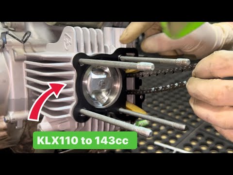 2023 KLX110 TBparts 143cc Bore Kit Install | Mikuni VM26 & BBR U-Flow!