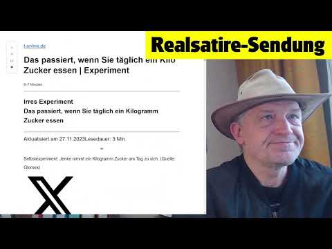 Realsatire pur: 1 kg Zucker am Tag: Journalismus in seiner lächerlichsten un dümmsten Form!