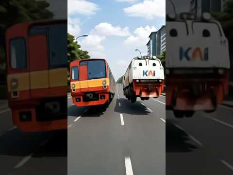 KERETA API LOKOMOTIF CC203 VS KRL BALAPAN LIAR #keretaapi #train #lokomotif #railway