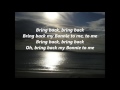 My BONNIE LIES OVER the OCEAN words lyrics text BRING BACK MY BONNIE TO ME body scp 106 song