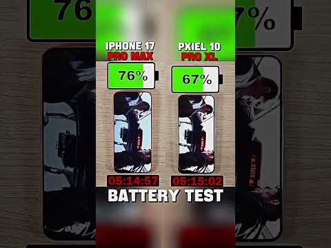 🔥iPhone 17 Pro Max vs Pixel 10 Pro XL – Real Battery Drain Test! ⚡#TechBattle #BatteryLife