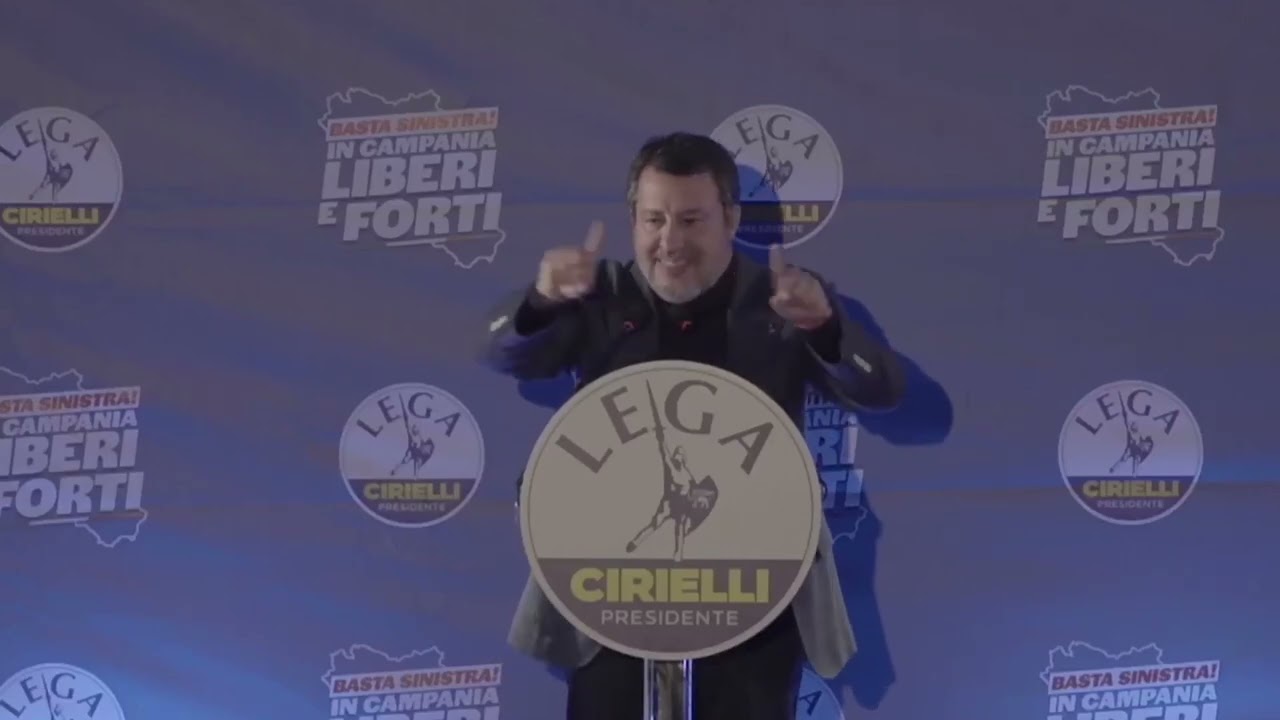 SALVINI A SALERNO PRESENTA I CANDIDATI DELLA LEGA ALLE ELEZIONI REGIONALI