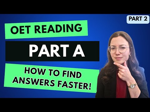 OET Reading Part A: Use THIS Strategy to Find Answers Quickly!