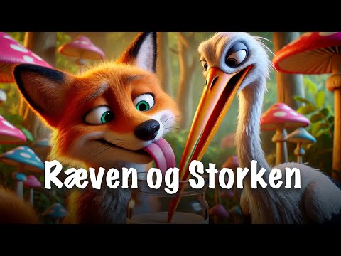Ræven og Storken | Godnathistorie for børn på dansk | Børnehistorier til børnehaven