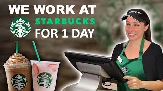 We Work at Starbucks for 1 Day ☕️ Feat. Pink Drink, Secret Menu, and More