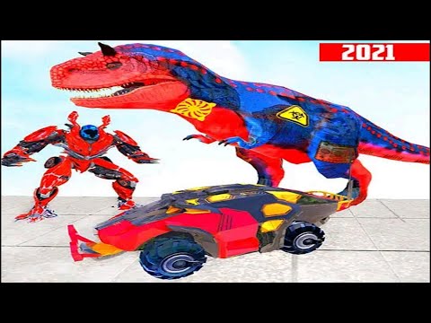 Grand Dino Robot Car Transform - Flying Jet Robot War - Android Gameplay