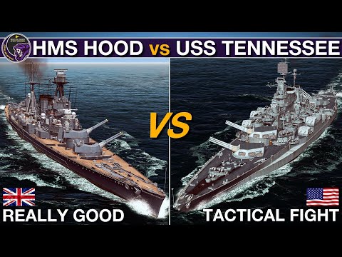 HMS Hood Battlecruiser vs Tennessee Battleship (Quarter Final) | War On The Sea