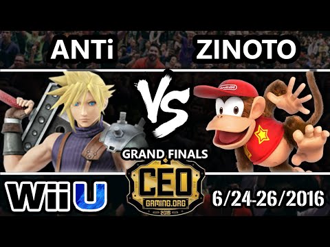 CEO 2016 Smash 4 - dT | ANTi (Mario, Diddy, Cloud) Vs. Pulse | Zinoto (Diddy Kong) - Grand Finals