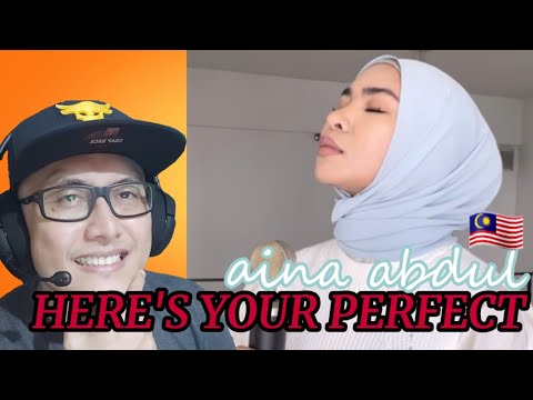 🇲🇾 FIRST TIME WATCHING HERE'S YOUR PERFECT - JAMIE MILLER (COVER BY AINA ABDUL) | REACTION