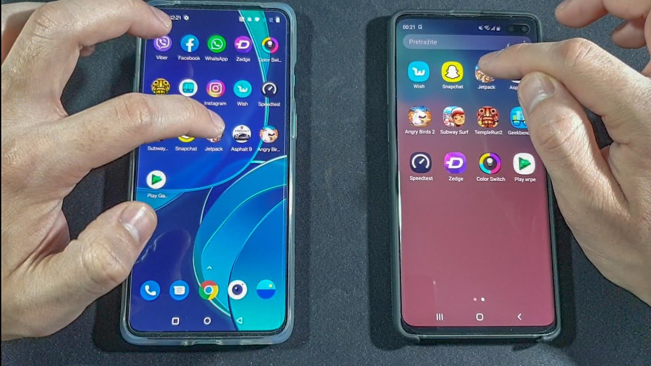 OnePlus 8T vs Samsung S10 Plus Comparison Speed Test